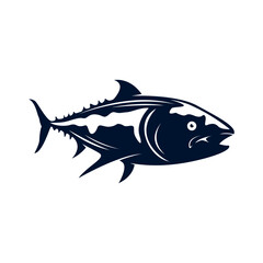 silhouette of tuna vector template logo 1
