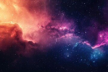 Cosmic canvas painted with vibrant hues