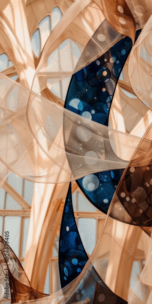 Leinwandbilder dynamic startup culture abstract with energetic curves and patterns representing innovation in a off