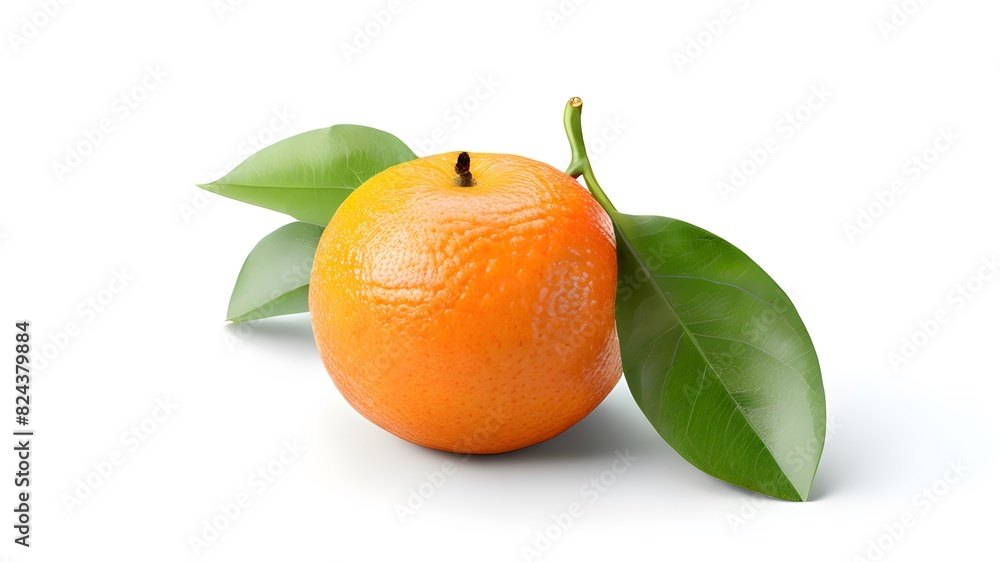 Poster Orange isolated on white background. Health and wellness concept