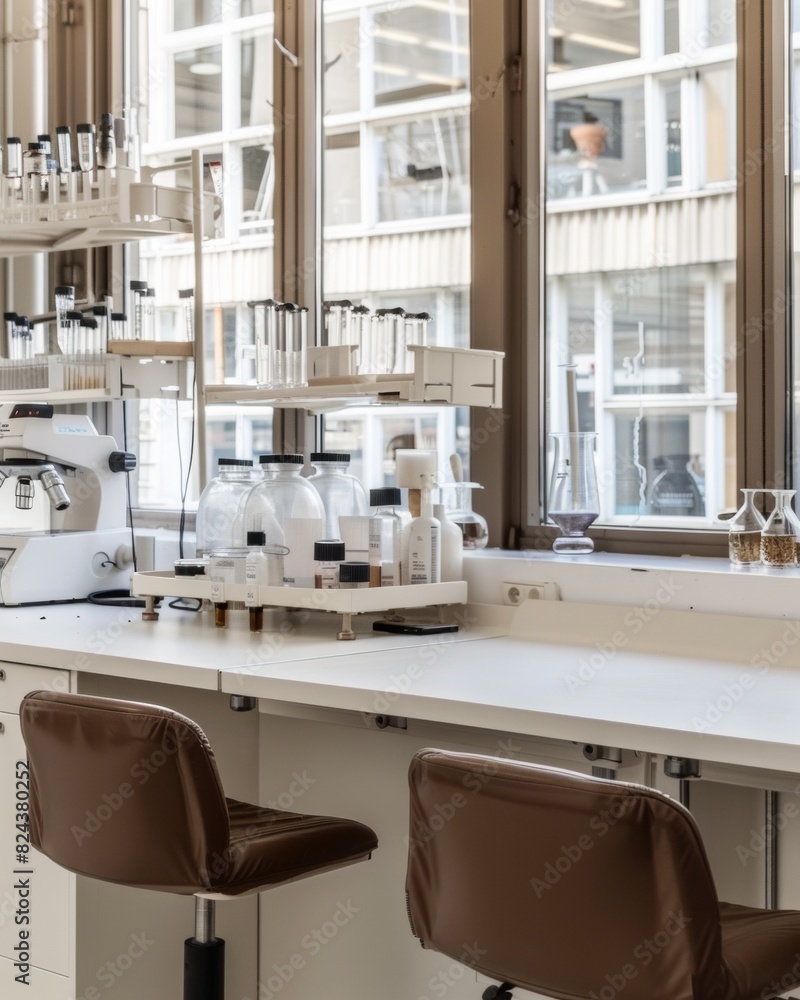 Aufkleber modern science laboratory focused on research and innovation - a contemporary setting with advanced 
