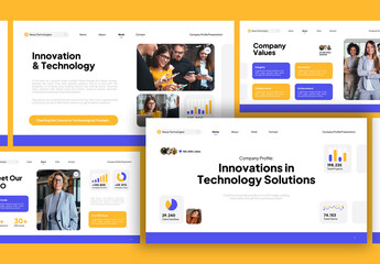 White Clean Modern Technology Company Profile Power Point Presentation