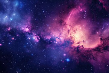 Obraz premium Dynamic hues adorn the astronomy galaxy