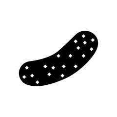 raw sausage meat glyph icon vector. raw sausage meat sign. isolated symbol illustration