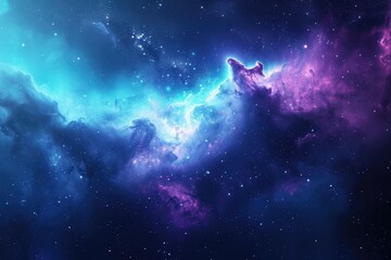 Cosmic panorama filled with vibrant colors