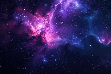 Cosmic panorama filled with vibrant colors