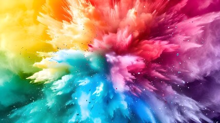 rainbow explosion during the color festival vibrant

