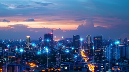 Fototapeta premium Embracing Connectivity: The Power of Integrating IoT Devices for Smart Business Operations