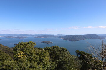 安芸の宮島　弥山から見た瀬戸内海