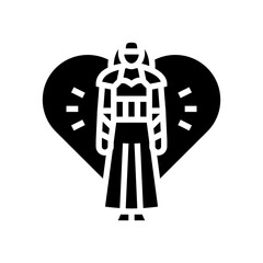 romanticism goth subculture glyph icon vector. romanticism goth subculture sign. isolated symbol illustration