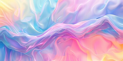 Obraz premium Soft gradients blending seamlessly, forming a soothing and ethereal digital canvas.
