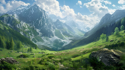 Fototapeta premium landscape in summer