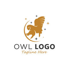 Obraz premium owl illustration logo