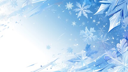 Abstract winter bliss with snowflakes