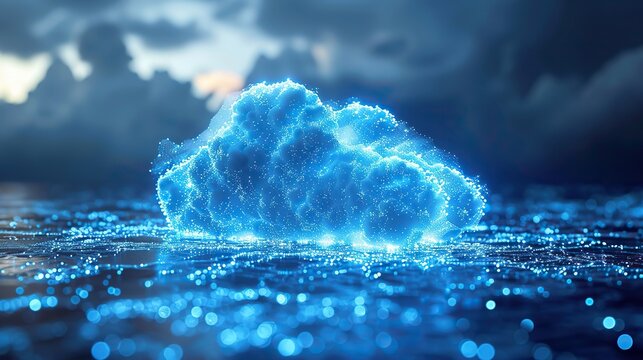 Cloud networks spanning across the globe. stock image
