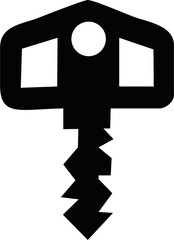 Obraz premium Key icon simple vector,white background