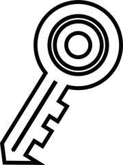 Key icon simple vector,white background