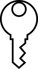 Key icon simple vector,white background
