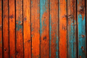 Old distressed blue painted timber wood wall surface background backdrop texture wallpaper