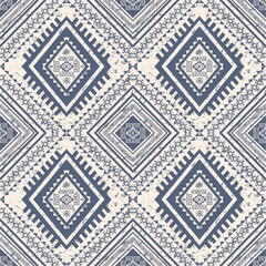 Geometric ethnic seamless pattern. Traditional tribal style. Ethnic ikat seamless pattern in tribal. Geometric ethnic ornament print. Ikat pattern style.	