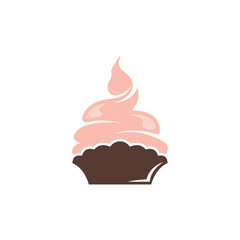 cupcake logo design vector,editable eps 10.