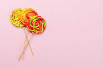 Various colorful candies, lollipops