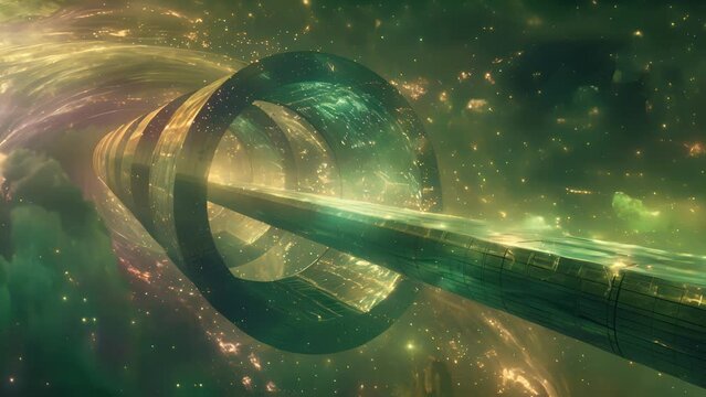 A vision of the quantum world made tangible a bridge suspended between the unknown and our reality.