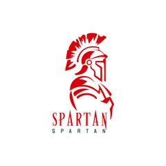 Bold Spartan Warrior Emblem in Striking Red Symbol of Strength and Courage