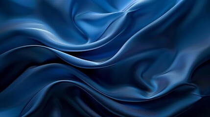 Fototapeta premium Dark blue smooth layers cascading with a modern and sleek feel