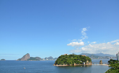 Niterói Ilha de Boa Viagem, Island with an 18th century chapel in Guanabara Bay tourist attraction in Niterói, Rio de Janeiro