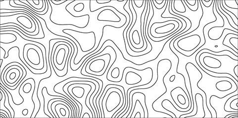 Topographic map in contour line and ocean topographic line map with curvy wave isolines. Geographic curved reliefs background.  Paper Texture Imitation of a Geographical map shades. 
