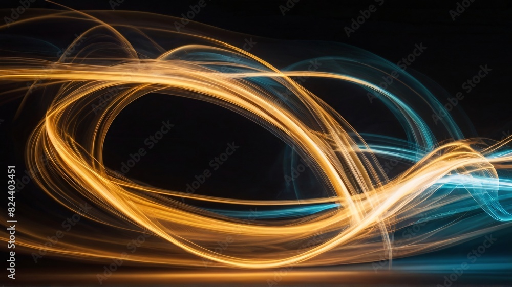 Poster abstract background with glowing lines ai generated.