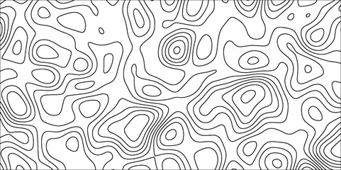 Fototapeta premium Topographic map in contour line and ocean topographic line map with curvy wave isolines. Geographic curved reliefs background. Paper Texture Imitation of a Geographical map shades. 