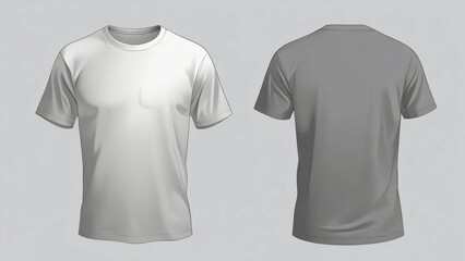 vector background illustration of plain t-shirt front and back