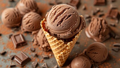 Chocolate Ice Cream Cone