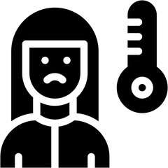 Infection, fever, thermometer, illness, sick Icon