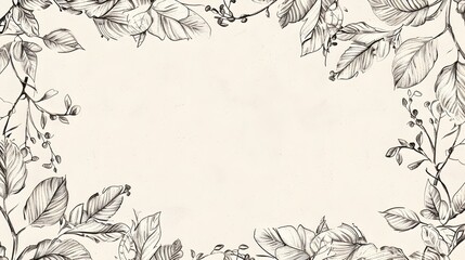 Hand Sketched Border Frame with Open Space for Employee Appreciation Day Background