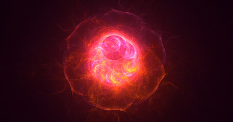 3D manual rendering abstract round light background. Its not AI Generatd illustration.