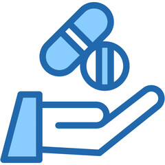 tablet, Pharmacologic, pills, treatment, hand Icon