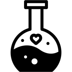 flask, lab, heart , love and romance, miscellaneous, valentines day, valentine Icon