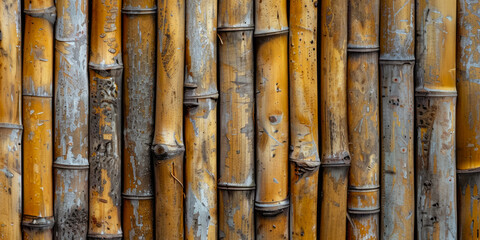 Bamboo Trunks Texture For Background Created Using Artificial Intelligence