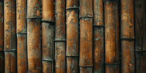Fototapeta premium Bamboo Trunks Texture For Background Created Using Artificial Intelligence
