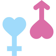 gender, male female, heart , love and romance, miscellaneous, valentines day, valentine Icon