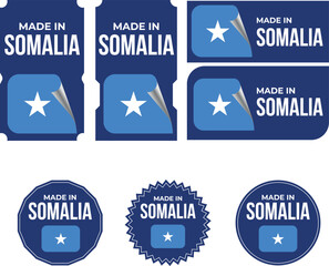 Made in Somalia. Somalia flag, Tag, Seal, Stamp, Flag, Icon vector
