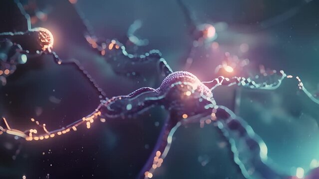 A progression of images showing the regeneration of damaged nerve cells highlighting the incredible potential of regenerative medicine..