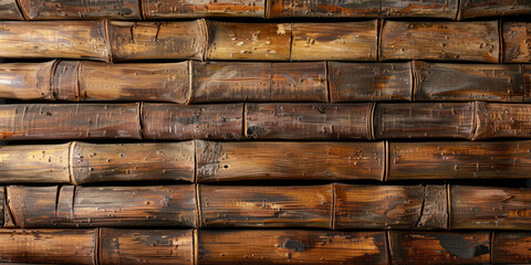 Bamboo Trunks Texture For Background Created Using Artificial Intelligence