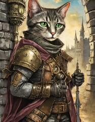 スチームパンクな世界の猫の冒険者