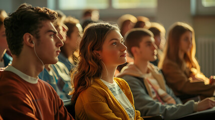 Obraz premium students in the classroom Seeking knowledge as a basis for a career