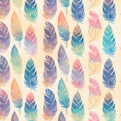  pattern with feathers