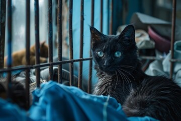 Abandoned Pet Shop with Open Cages, a Haunting Reminder of Lives Left Behind.